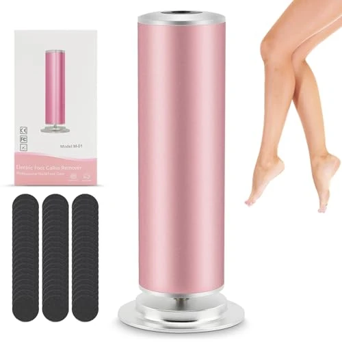 Electric Foot Rasp, Electric Pedicure Foot File Sander with 60 Replacement Pads for Feet Pedicure Feet (Adjustable Speed)