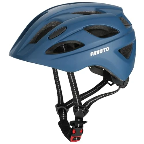 Favoto Cascos Infantiles Bicicleta Niño - Casco de Caricatura Ajustable para Niños y Niñas Protección de Seguridad para Deportes al Aire Libre Talla XS (46-48 cm) Azul