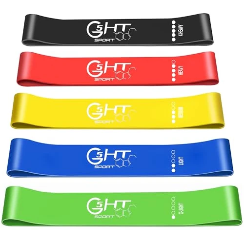 Oferta limitada: G5 HT SPORT Bandas elásticas Fitness [Individual o Juego de 3 o 5] Bandas elásticas de Resistencia para Ejercicios de Fitness, Pilates, Yoga, rehabilitación | Juego de Bandas de Bucle (Kit de 5 de 9.99 EUR a 9.99 EUR (ahorro 0%)