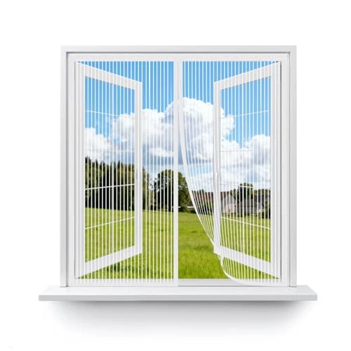 Limited-time offer: MAGICDOOR Magnetic Fly Screen Door 130x115cm-White of Polyester from 19.99 £ to 19.99 £ (save 0.00%)