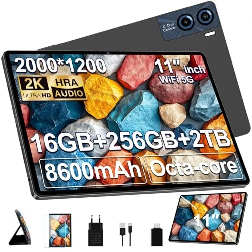 Limitiertes Angebot: GOODTEL 2025 Android Octa Core 11 Zoll mit 16 GB RAM + 256 GB ROM (1TB TF) | 5G + 2,4G WiFi | 8600 mAh | 13MP + 5MP, 2K Display 2000 * 1200, BT 5.0, GPS mit Schutzhülle - Grau von 199.99 EUR auf 199.99 EUR (Spare 0%)