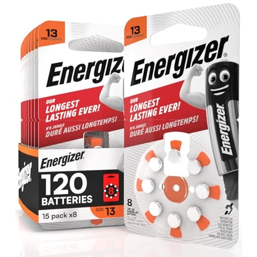 Oferta limitada: 120 pilas acústicas Energizer para audífonos tamaño 13 naranja sin mercurio – 15 paquetes de 8 pilas de 36.99 € a 36.99 € (ahorro 0.00%)