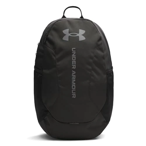 Under Armour Unisex Hustle Lite Backpack, Durable Outdoor Backpack With Water-Repellent Design, Essential Gym Bag with Reinforced Bottom Panel,Black / / Castlerock,OSFM