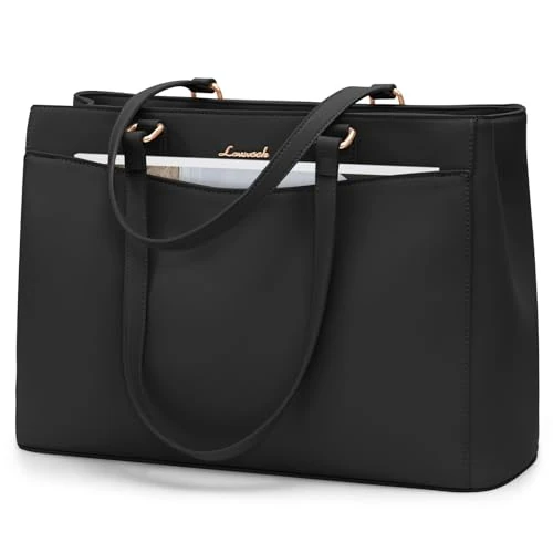 Oferta limitada: LOVEVOOK Bolso Mujer Grande, Impermeable Bolso Universidad Bolsos Shopper Ordenador Portatil 15,6 Pulgadas, PU Cuero Tote Bag para Profesora Trabajo University, Negro de 41.99 € a 41.99 € (ahorro 0.00%)