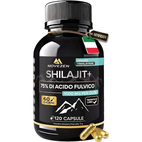 Offre limitée : Shilajit+ Gélules Movezen Himalaya, 120 Gélules Véganes, Sans Goût, ≥75% d’Acide Fulvique, 1000 mg par Dose, Jusqu’à 120 Jours, Testé en Laboratoire Eurofins, Complément Alimentaire, Marque Française de 17.99 € à 16.99 € (6% de remise)