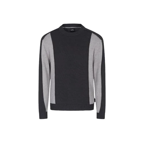 Tijdelijke aanbieding: Armani Exchange Two-tone Color Contrast Long Sleeve Round Collar heren trui sweater van 103.27 EUR naar 103.27 EUR (korting 0%)