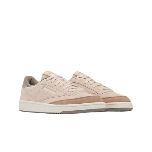Reebok Baskets Unisexe Club C 85, mutedclay/Grise/Rose, Taille 42,5 UE, Mutedclay Grittygrey Pinkclay, 42.5 EU