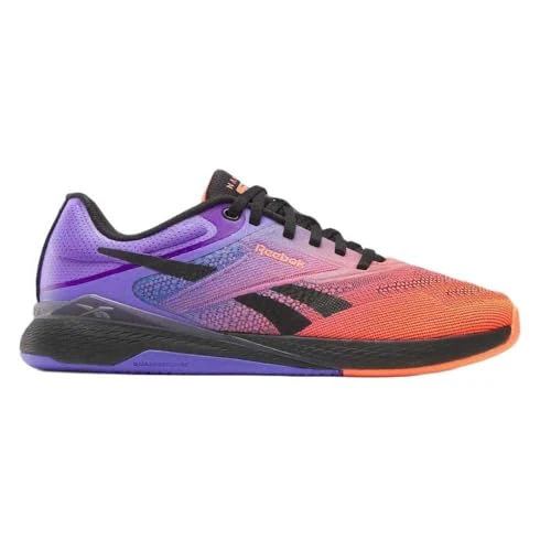 Reebok Baskets Nano X5 pour Femme, FTW White/Flash Orange/Violet Royal, 38,5 EU, FTW White Flash Orange Royal Purple, 38.5 EU