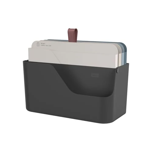 Rotho MyPaper - Organizer per documenti My Paper Plus, in plastica (PP), senza BPA, nero, (36,4 x 16,8 x 31,7 cm)