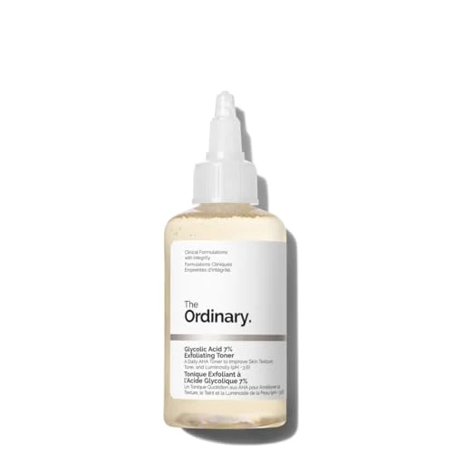 The Ordinary Glycolic Acid 7% Exfoliating Toner, Tónico Exfoliante con Ácido Glicólico, Tónico diario iluminador y suavizante para un tono de piel más uniforme, 100 ml