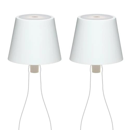 Offerta a tempo: LA VILLE LUMIÈRE kit da 2 X MarieB Lampada LED Wireless, Ricaricabile e Dimmerabile, Abat-Jour per Interno/Esterno, 48h Autonomia, 3 Temperature di Luce, Alluminio, LVL(Solid White) - 48% da 94.99 € a 49.39 €