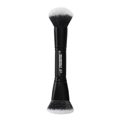 Offerta a tempo: e.l.f. Camo Liquid Bronzer & Contour Duo Brush, Pennello Doppio per il Viso, Per un Effetto Sun Kissed Definito, Setole Sintetiche, Vegano & Cruelty-Free - 21% da 10.00 € a 7.89 €