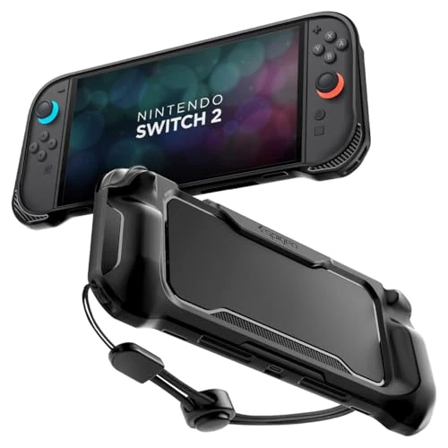 Offre limitée : Spigen Rugged Armor Coque Compatible avec Nintendo Switch 2 2025 Étui avec dragonne Switch 2 Accessoires - Noir Mat de 25.99 € à 18.19 € (30% de remise)