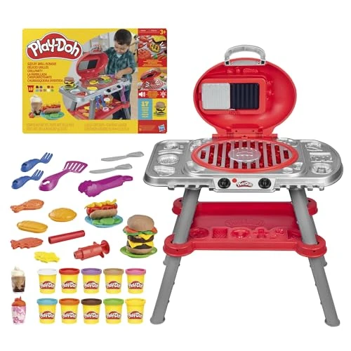 Limited offer: Play-Doh Sizzlin' Grill Playset with Lights & Sounds, 17 Accessories, BBQ Toys for Boys & Girls 3+, Play Food Arts & Crafts, Red from 65.22 EUR to 30.00 EUR (save 54%)