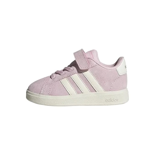 adidas Unisex Baby Grand Court 00s Shoes Infants, Clear Pink/Off White/Gold Metallic, 21 EU