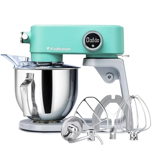Oferta ograniczona: metalowy mikser stojący 5 l do pieczenia z hakiem, trzepaczką, elastyczną mieszadłem i 8 prędkościami (Niebieski) z 1239.02 EUR na 1239.02 EUR (znizka 0%)