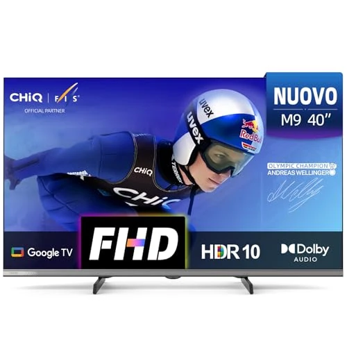 CHiQ L40M9G, Smart TV 40 Inch, FHD, Metalen Randloos, Google TV, Dolby Audio, HDMI