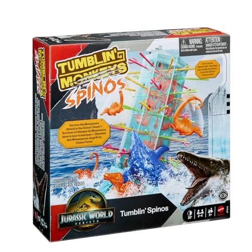 Offre limitee: Mattel Games Jurassic World : Renaissance SOS Ouistiti, jeu pour les enfants et la famille avec tour océanique et figurines de spinosaures inspirées du film, JFW44 de 44.63 EUR a 44.63 EUR (economie 0%)