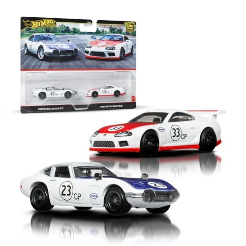 Offerta a tempo: Fisher-Price Hot Wheels Premium - 67 Ford GT40 MK IV, Set da 2 Veicoli Car Culture in Scala 1.64, con Pneumatici Real Riders e Telaio in Metallo, Giocattolo per Collezionisti, 3+ Anni, JBL03 - 49% da 23.98 € a 12.29 €