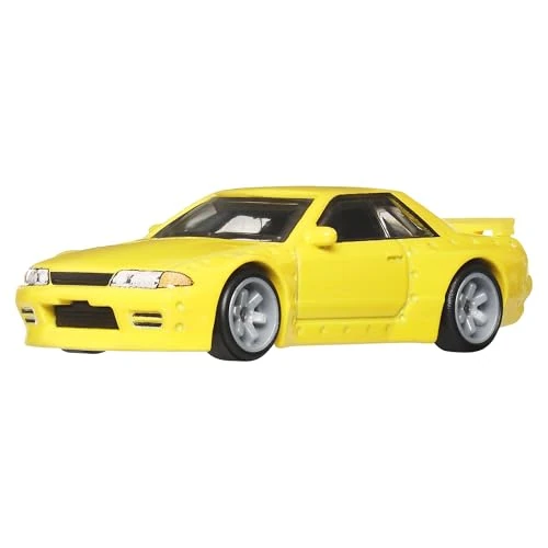 Hot Wheels Premium Car Culture Sammel-Spielzeugauto, Die-Cast Nissan Skyline R32 Pandem im Maßstab 1:64, Ronin Run 2 Fahrzeug mit Real-Riders-Reifen, JBK88