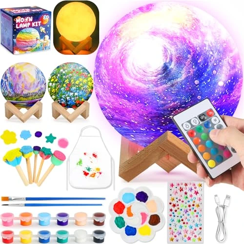 Offerta a tempo: Pourbibi Regalo Bambina 4 5 6 7 8 9 10 11 12 Anni,Lampada Luna Fai da te, Creativi Giochi Bambina 5 6 7 8 9 10 Anni,Lavoretti Creativi per Bambino Colori per Bambini Compleanno Regali Bambino - 40% da 29.99 € a 17.99 €