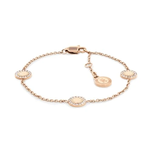 Offerta a tempo: Tommy Hilfiger Jewelry Braccialetto da Donna in Acciaio Inossidabile con Charms Impreziositi da Cristalli - Disponibile in versione Oro, Oro Rosa o Argento - 0.00% da 38.21 € a 38.21 €