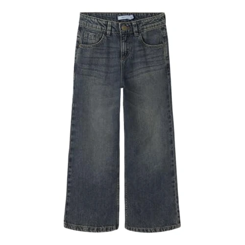 Offerta a tempo: NAME IT Jeans da Ragazza Larghi, Vintage Dark Blue Denim, 140 - 15% da 26.99 € a 22.99 €