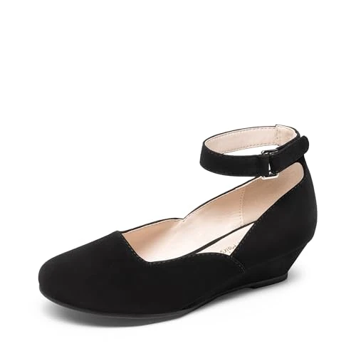 Offerta a tempo: DREAM PAIRS Scarpe Tacco Zeppa Bambina Eleganti,Nero,32 | Tomaia glitterata, cinturino caviglia, soletta in lattice, suola TPR per matrimoni e feste. - 43% da 34.99 € a 19.99 €