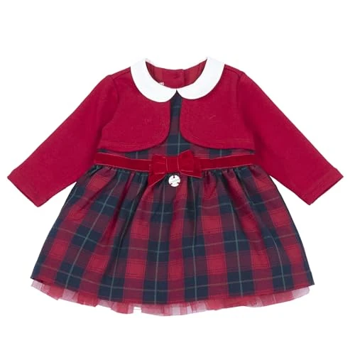 Chicco, Weihnachts Kleid Mädchen, aus Warmem und Weichem Stoff, Mädchen- und Baby Kleidung, Designed in Italy