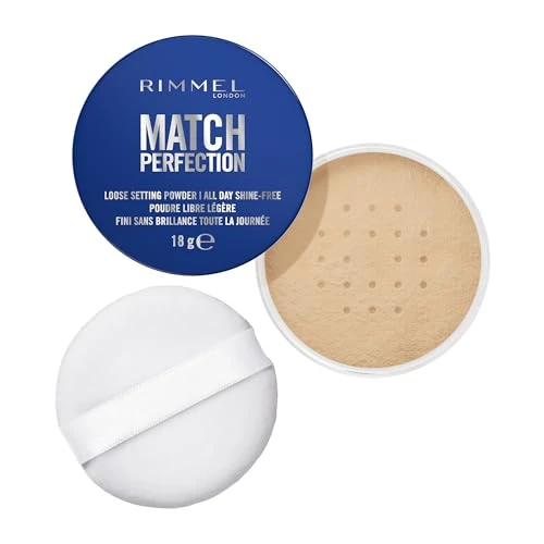 Limited-time offer: Rimmel Match Perfection Loose Setting Powder, 002 Translucent Honey, Lightweight & Breathable, Matte Finish, Vegan-Friendly Makeup, 18g from 9.99 £ to 7.61 £ (save 24%)