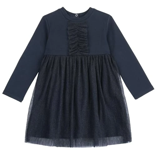 Chicco, Mädchen Kleid mit Langen Ärmeln, Aus Weichem und Warmem Fleece Stoff, Mädchen Bekleidung, Designed in Italy