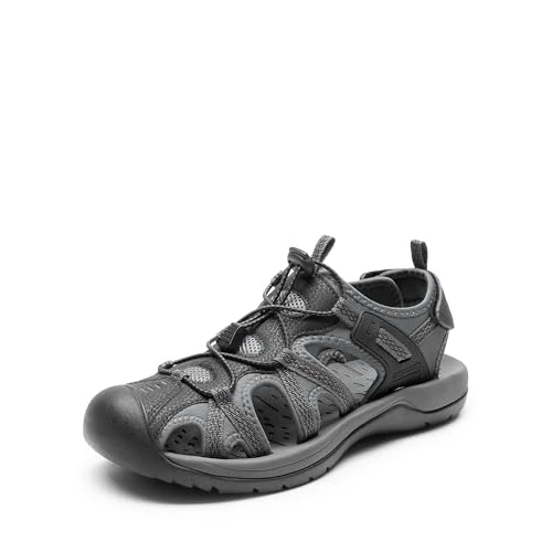 Limited-time offer: DREAM PAIRS Men's Sandals Hiking Water Sport Athletic Beach Outdoor Comfortable Casual Closed Toe Summer Sandal Shoes,Size 10,Black/Dark Grey,DMUMST2505 from 37.99 £ to 25.26 £ (save 33.51%)