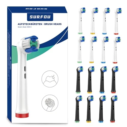 Begrenztes Angebot: 16 Stück Aufsteckbürsten Kompatibel mit Aufsätze Oral B Zahnbürste, Zahnbürsten Aufsatz für Oralb, Zahnbürstenaufsatz Zahnbürstenköpfe, Aufsteckbürste Elektrische Ersatzbürsten von 8.49 EUR auf 8.49 EUR (Rabatt 0%)