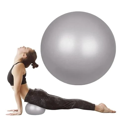 flintronic Pilates Ballon de Gymnastique, 25cm Yoga Ball Anti-Slip Anti-Éclatement Fitness Balles Yoga Ball Équilibre Sport Balle, Petit Ballon de Gymnastique avec Paille Gonflable