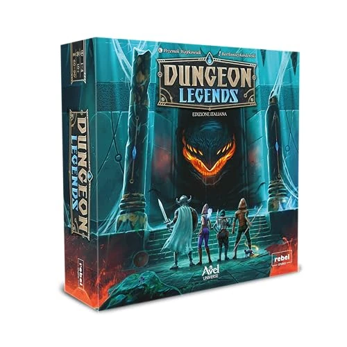 Asmodee Dungeon Legends, Juego de Mesa, 10 + años, 1-4 Jugadores, edición en Italiano