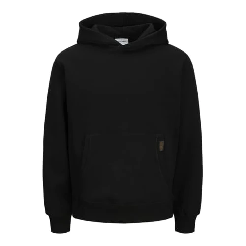 JACK & JONES Felpa da Uomo Jjfinny, Nero, XS