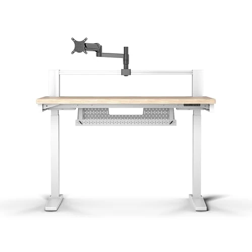 Limited-time offer: Corsair Platform:4 Elevate – 120cm x 76cm, Adjustable Height, Electric Standing Computer Home Office Gaming Desk, Memory Presets, Cable Management, USB Ports, Monitor Arm Included – White Pine Stain from 1099.99 £ to 329.99 £ (save 70%