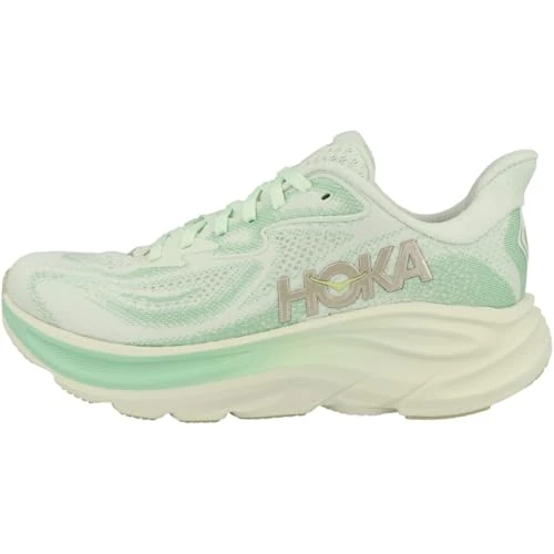 HOKA Dames Clifton 10 Sneaker, Zeeglas/Jadeiet, 39.5 EU