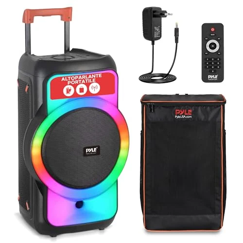 Limited-time offer: Pyle Bluetooth Party Speaker, 160W Bluetooth Party Box Speaker with True Wireless Stereo System, Powerful Bass and Clear Treble, Carry Bag, Tripod, TWS, FM Radio, USB, AUX and Mic Inputs, 15"x12"x24" from 153.80 GBP to 153.80 GBP (save 0%)