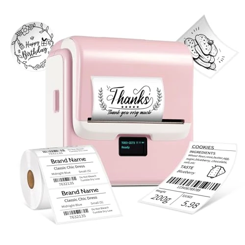 Offerta a tempo: ORGSTA T003 stampante etichettatrice etichette termica adesive bluetooth & USB 2200 mAh 50mm/s portatile per negozio personalizzate prezzatrice barattoli - 60% da 39.99 € a 15.99 €