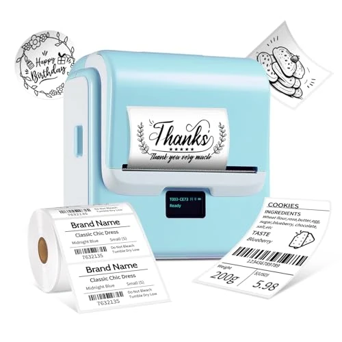 Oferta limitada: ORGSTA T003 etiquetadora Impresora Pegatinas Autoadhesivas Bluetooth & USB 2200 mAh 50 mm/s Maquina Adhesivas Label Maker termica para Precios Hacer de 31.99 € a 16.99 € (ahorro 47%)