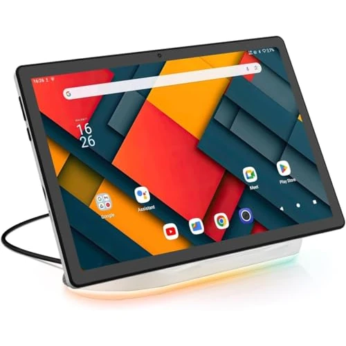 Whitedeer Tableta de 10 pulgadas con ocho núcleos Android 14, 14GB RAM + 64GB ROM, álbum en la nube AI y 8 tipos de ruido blanco, cámara de 5MP + 8MP, Wi-Fi 6 y BT 5.3 (negro)