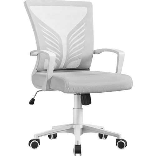Offerta a tempo: Yaheetech Sedia da Scrivania Ufficio Ergonomica Portata136kg Grigio Chiaro - 14% da 57.99 € a 49.72 €