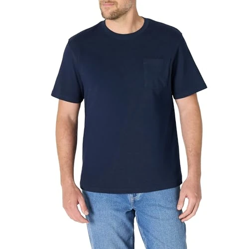 Zeitlich begrenztes Angebot: Amazon Essentials Herren T-Shirt aus schwerer Baumwolle mit Tasche in lockerer Passform, Marineblau, XS von 12.86 € auf 12.86 € (0.00% Rabatt)