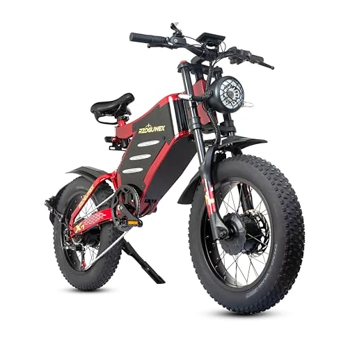 Offerta a tempo: RZOGUWEX Bicicletta elettrica, 20 pollici 160NM Dual Motor Off-Road EBIKE per adulti con batteria agli ioni di litio staccabile da 48 V 30 AH, doppio freno a idraulico - 0.00% da 1799.00 € a 1799.00 €