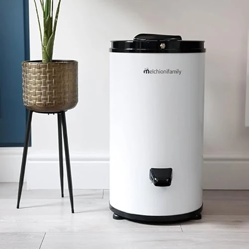 Suszarka MELCHIONI TORNADO suszarka wirówkowa ze stali nierdzewnej, przenośna suszarka zajmująca mało miejsca, cicha suszarka, pojemność 6 kg, 3200 RPM, wyciskarka wirówkowa, wyciskarka