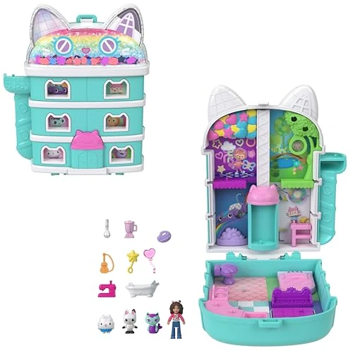 Limited offer: Polly Pocket x Gabby’s Dollhouse Compact, Micro Dolls and Playset, 9 Themed Accessories, Pandy Paws, Cakey, & Mercat Pet Friends from 21.99 USD to 21.99 USD (save 0%)