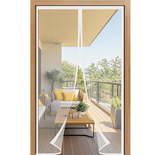 Limited-time offer: Luyanxy Mosquito Net Door Window 115 x 210 cm White Magnetic Mosquito Net Various Sizes No Drilling Automatic Closing Ideal for Balconies, Cellars, Bedrooms from 13.10 £ to 13.10 £ (save 0.00%)