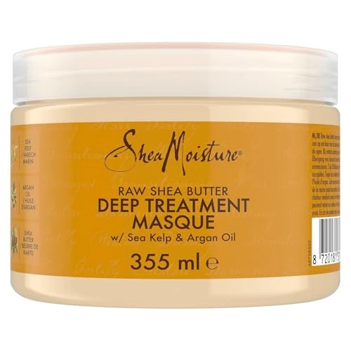 Zeitlich begrenztes Angebot: SheaMoisture Raw Sheabutter Haarmaske - sulfatfreie, intensiv feuchtigkeitsspendende Curl Cream mit Arganöl und Seetang - ideal für dickes, trockenes oder lockiges Haar - 1 x 355 ml von 18.49 € auf 15.00 € (19% Rabatt)