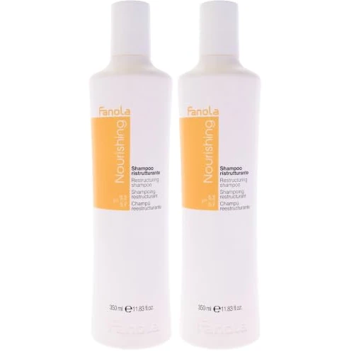 Offerta a tempo: FANOLA Nourishing Shampoo Ristrutturante Capelli Danneggiati 350ml (Confezione da 2) - 58% da 25.50 € a 10.60 €